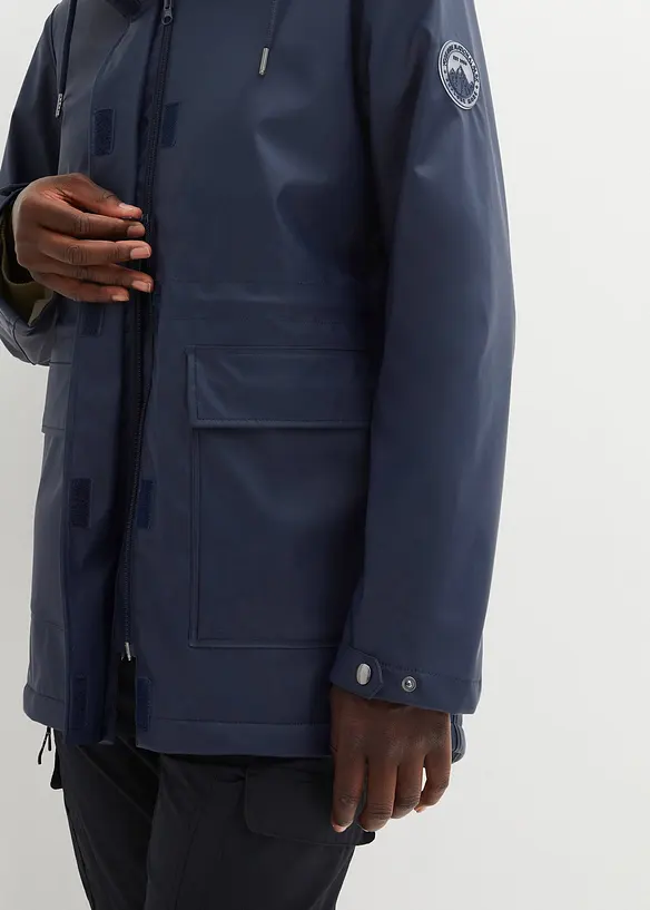 Veste de pluie avec doublure peluche en matière imperméable, bonprix