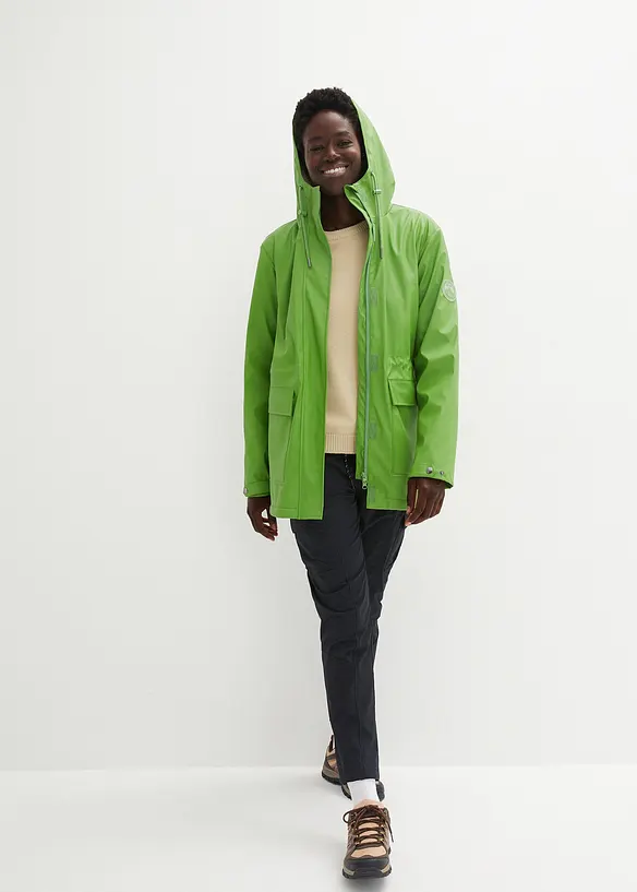 Veste de pluie avec doublure peluche en matière imperméable, bonprix