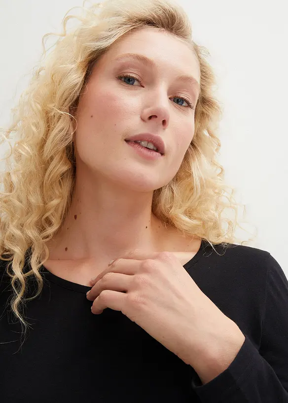 Lot de 2 T-shirts manches longues, bonprix