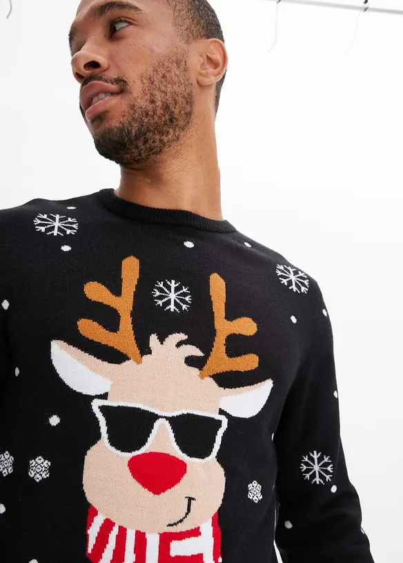 Pull de Noël en fine maille, bonprix