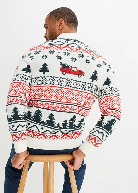 Pull de Noël en fine maille, bonprix