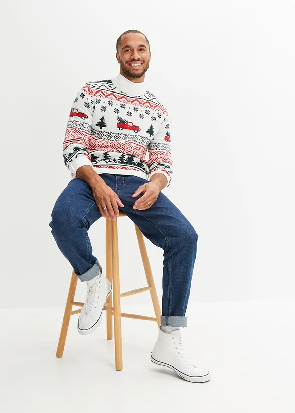 Pull de Noël en fine maille, bonprix