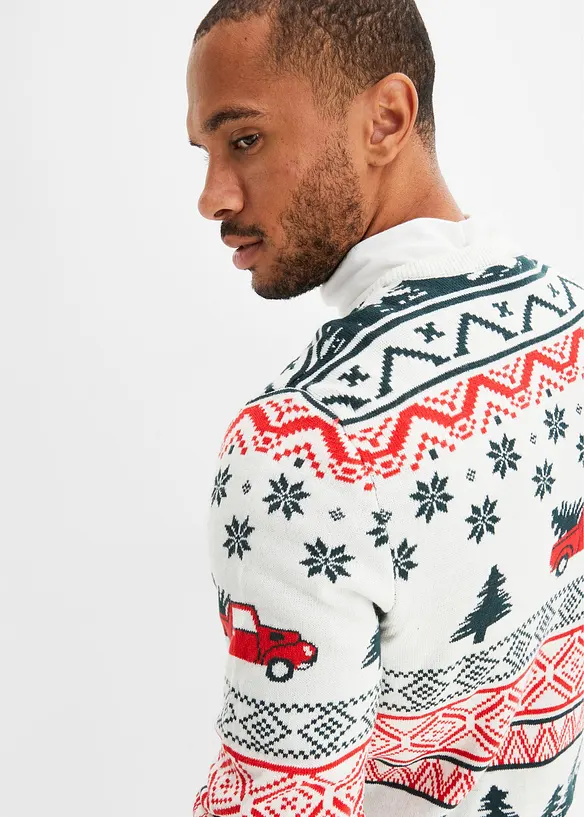 Pull de Noël en fine maille, bonprix