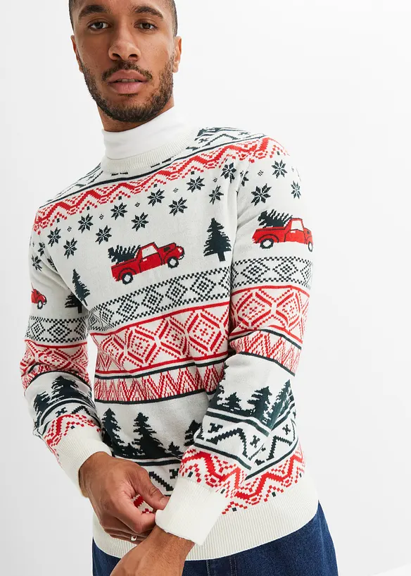 Pull de Noël en fine maille, bonprix