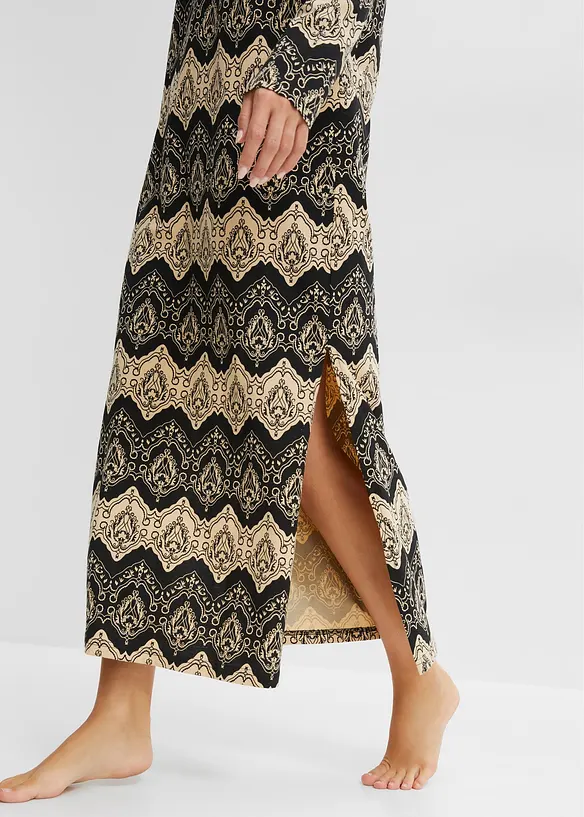 Chemise de nuit à manches longues avec fentes latérales, bpc bonprix collection