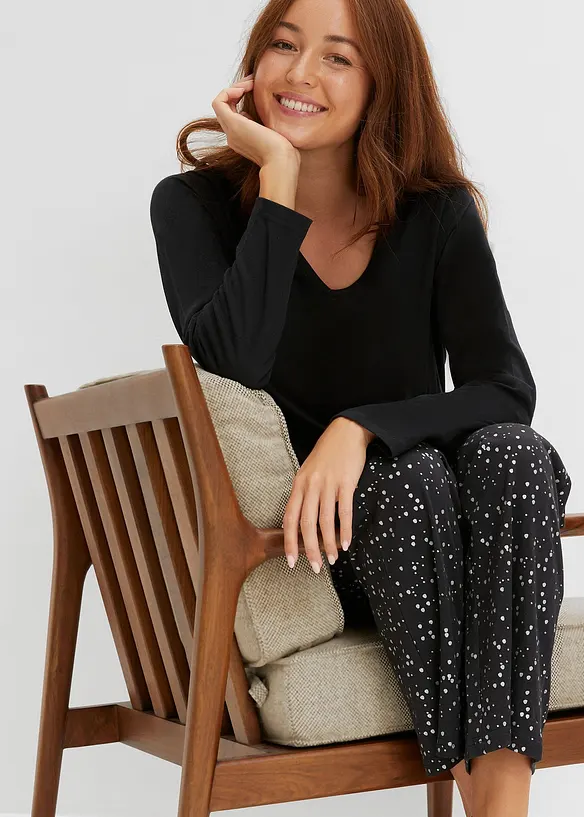 Pyjama avec imprimé scintillant, bonprix