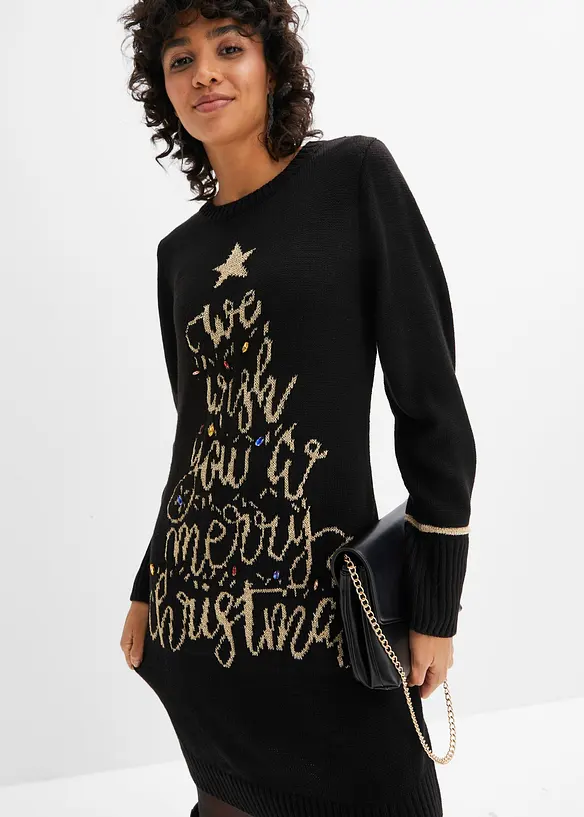 Robe en maille de Noël, bonprix