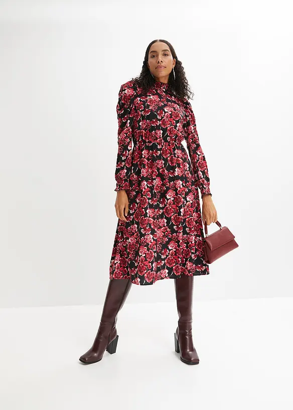 Robe midi &agrave; motif floral, RAINBOW