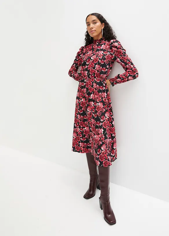 Robe midi &agrave; motif floral, RAINBOW