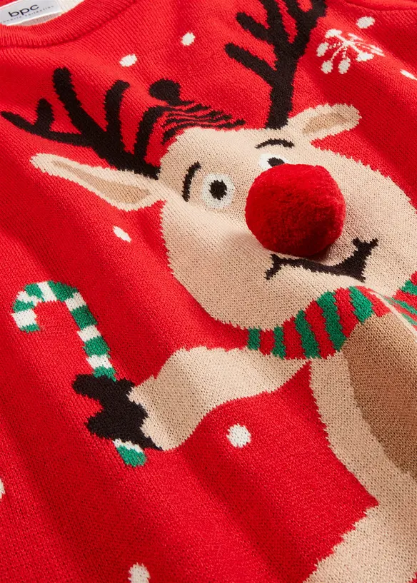 Pull col rond en fine maille, bonprix