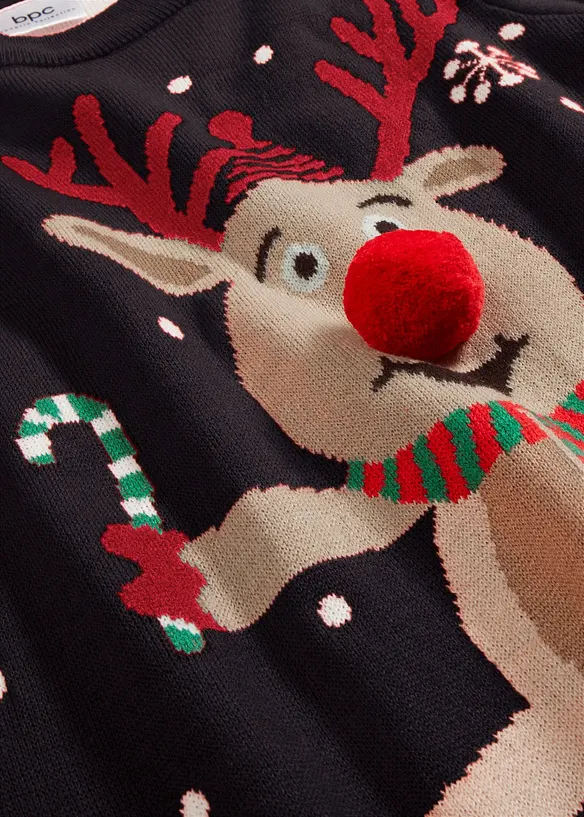 Pull col rond en fine maille, bonprix