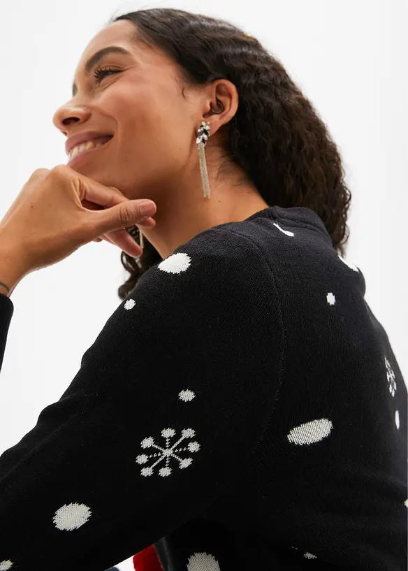 Pull col rond en fine maille, bonprix