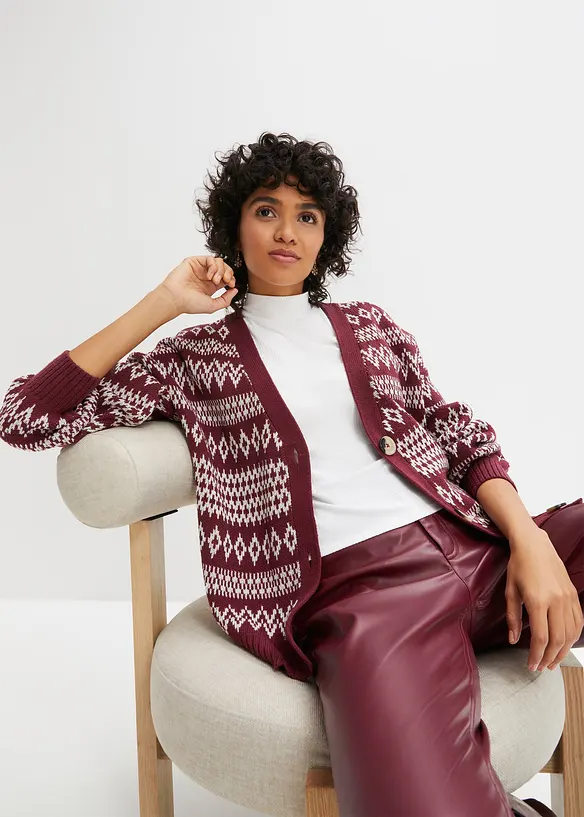 Gilet norv&eacute;gien en maille avec boutons, bpc bonprix collection