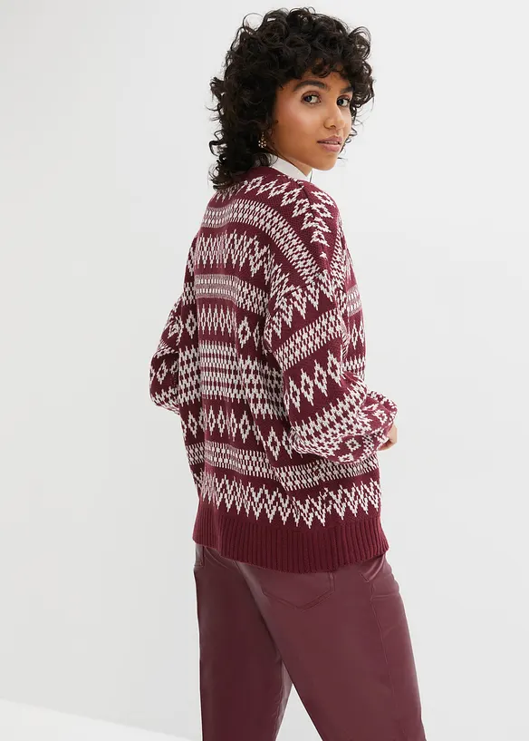 Gilet norv&eacute;gien en maille avec boutons, bpc bonprix collection