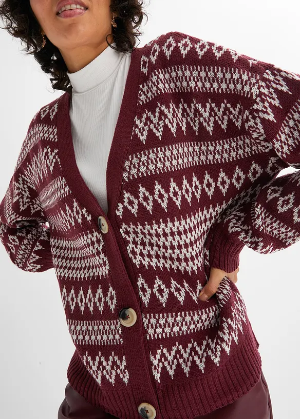 Gilet norv&eacute;gien en maille avec boutons, bpc bonprix collection