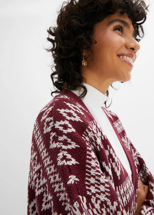 Gilet norv&eacute;gien en maille avec boutons, bpc bonprix collection