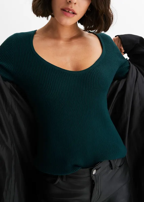 Pull doux en fine maille de viscose majoritaire, bonprix