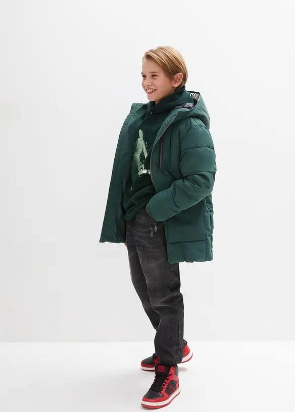 Sweat à capuche doux en coton mélangé, bonprix