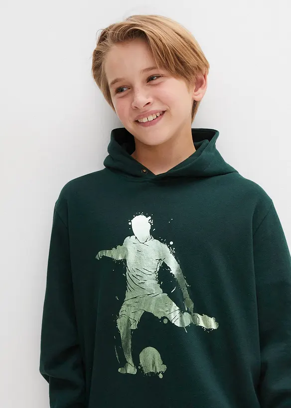 Sweat à capuche doux en coton mélangé, bonprix