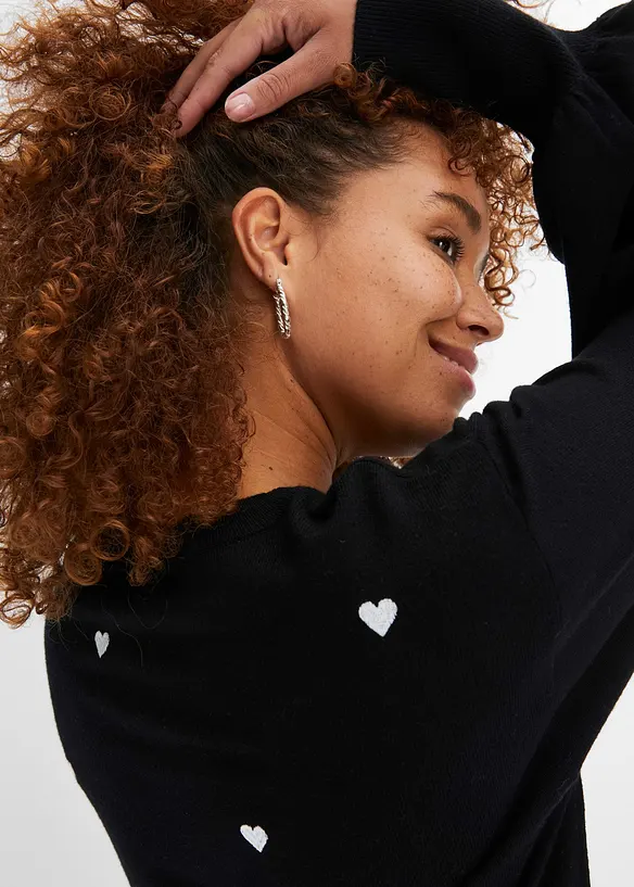 Pull en fine maille de viscose mélangée, bonprix