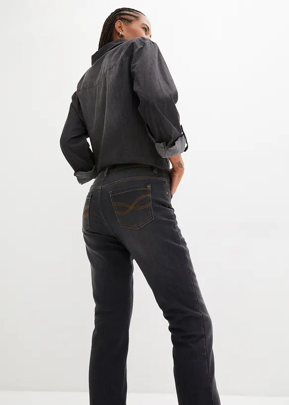 Jean bootcut taille haute, thermique, bonprix