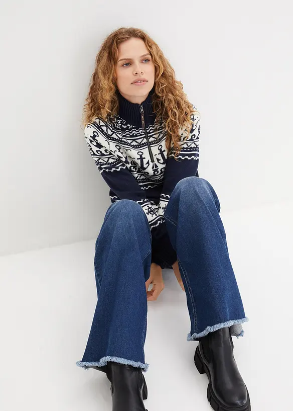 Pull norvégien marin, bonprix