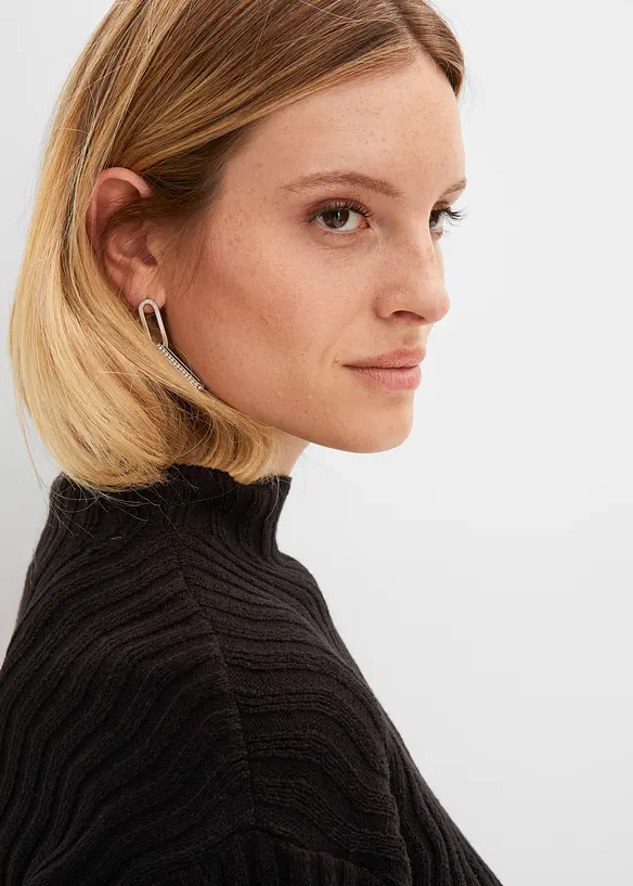 Pull en fine maille texturée, bonprix