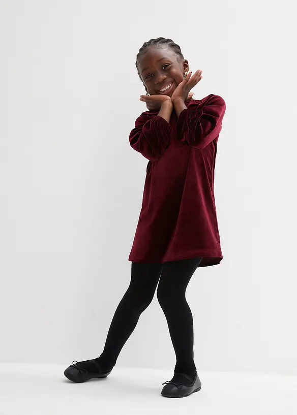 Robe en velours à volants, bonprix