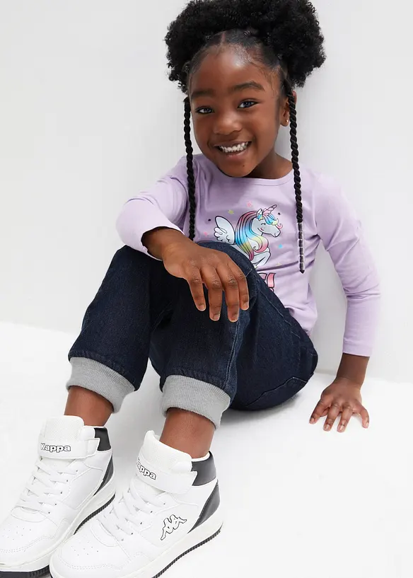 Pantalon thermique, taille mi-haute, avec doublure en jersey, bonprix