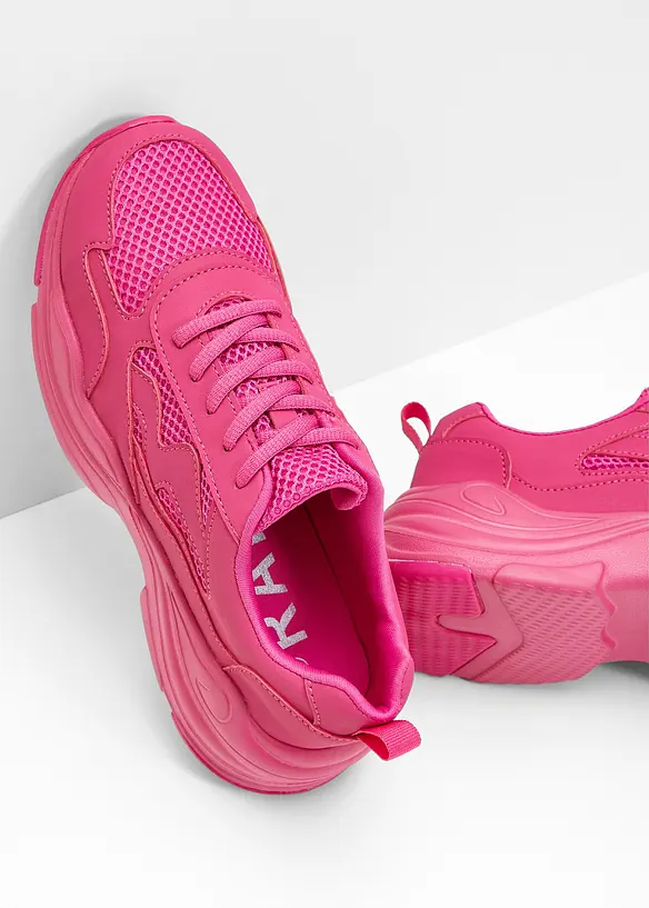 Baskets à semelle épaisse et mesh, bonprix