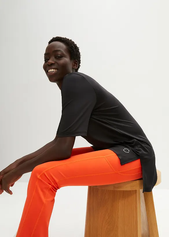 T-shirt technique long avec mesh, s&eacute;chage rapide, bonprix