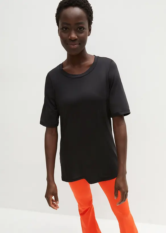 T-shirt technique long avec mesh, s&eacute;chage rapide, bonprix