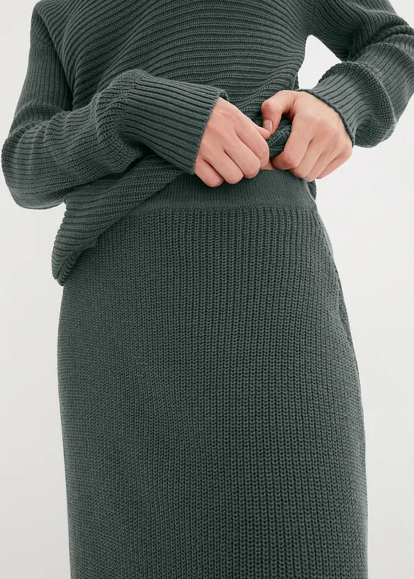 Jupe en maille, légèrement évasée, bonprix