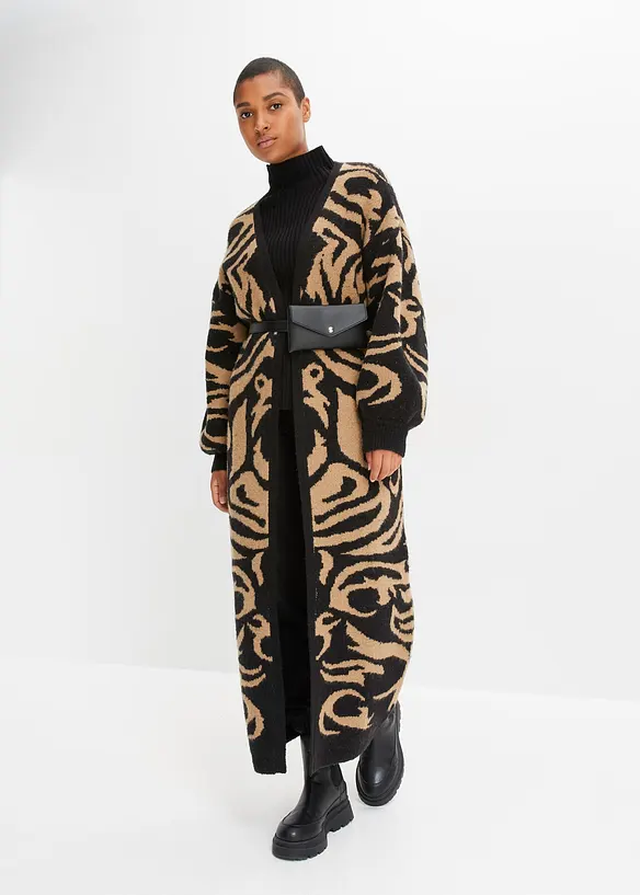 Gilet long en maille, bonprix