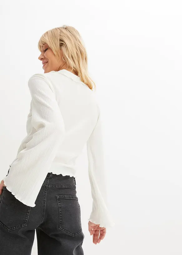 T-shirt manches longues en mati&egrave;re structur&eacute;e, RAINBOW