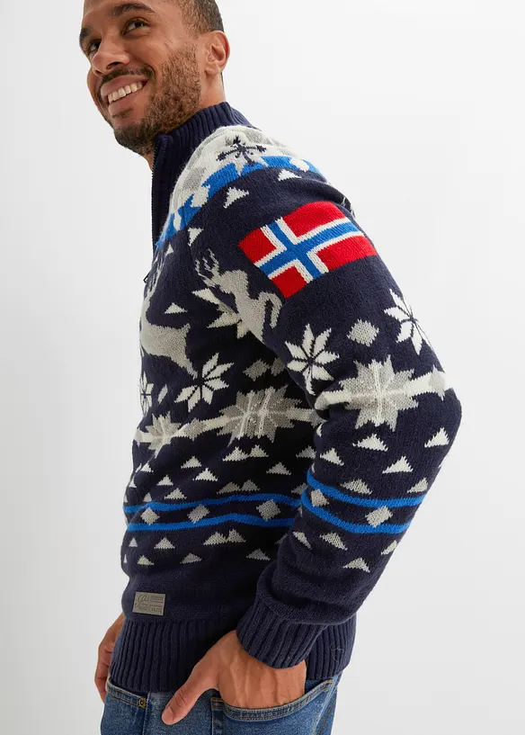 Pull camionneur &agrave; motif norv&eacute;gien, bpc selection