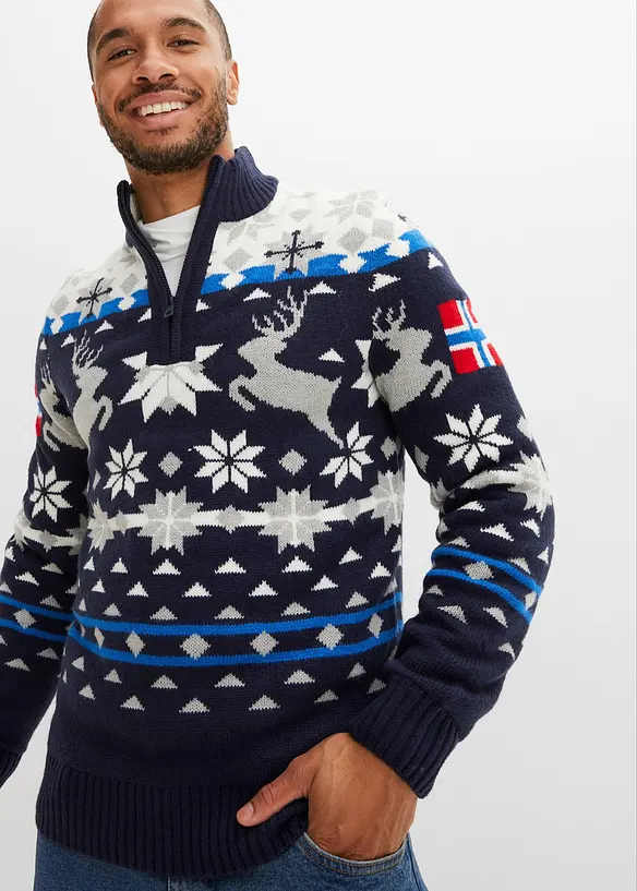 Pull camionneur &agrave; motif norv&eacute;gien, bpc selection