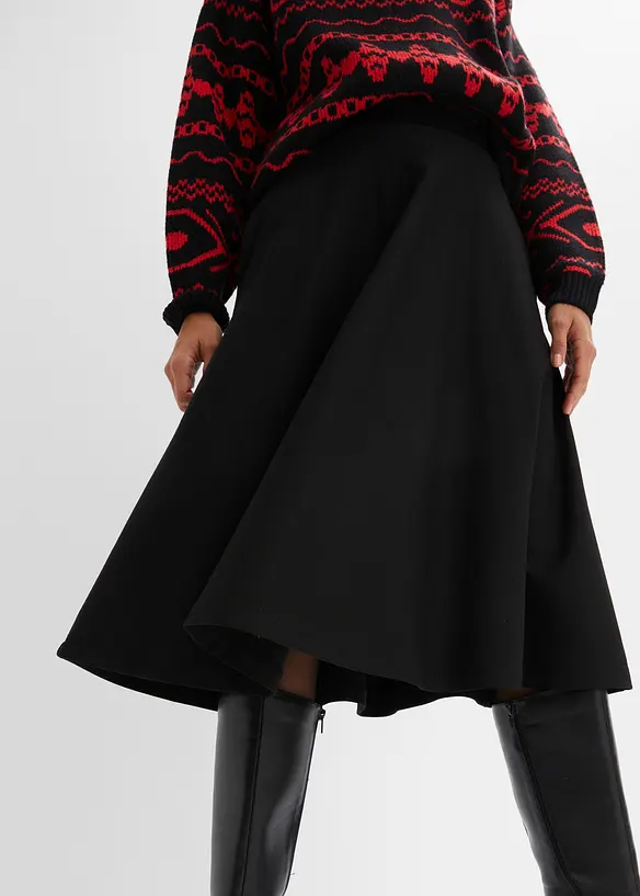 Jupe en viscose majoritaire, longueur genou, bonprix