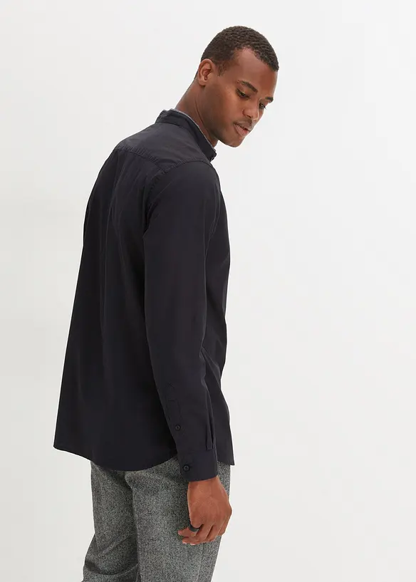 Chemise manches longues &agrave; col montant, bpc selection