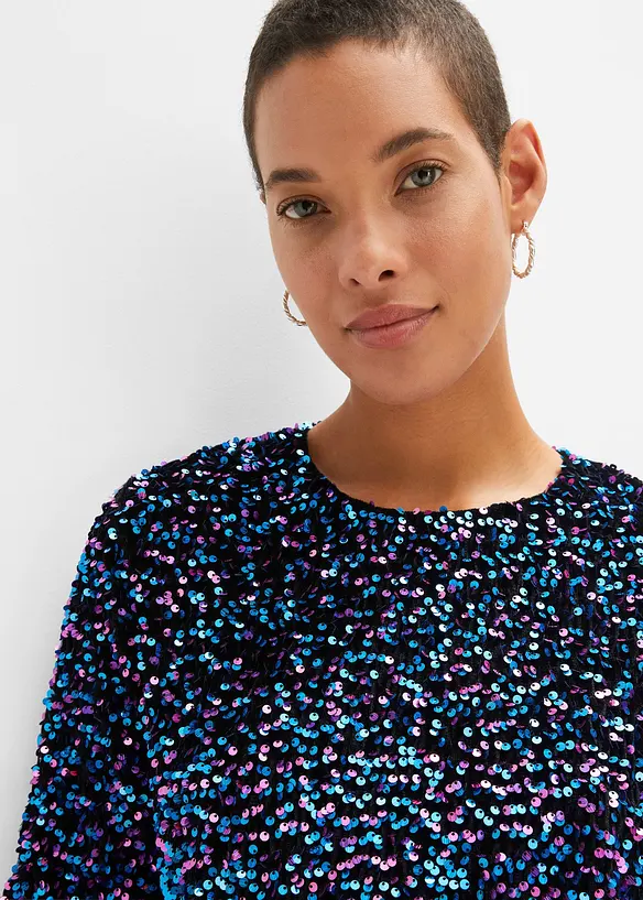 T-shirt à sequins, bonprix