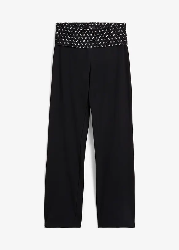 Pantalon droit en jersey avec taille rabattable, bonprix