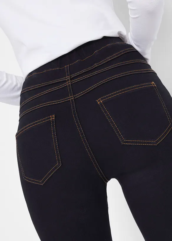 Jegging taille haute en matière thermique légèrement élastique, taille confortable, bonprix