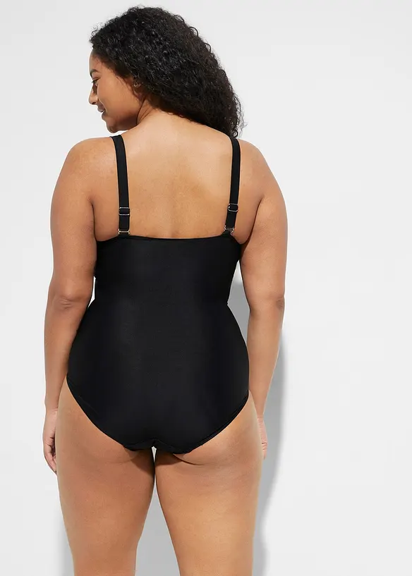 Maillot 1 pièce sculptant style croisé, maintien modéré, bonprix