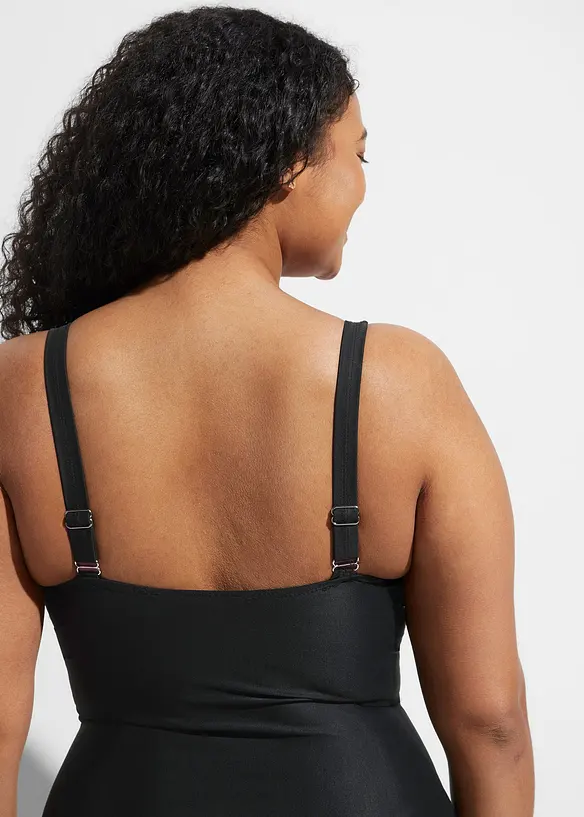 Maillot 1 pièce sculptant style croisé, maintien modéré, bonprix