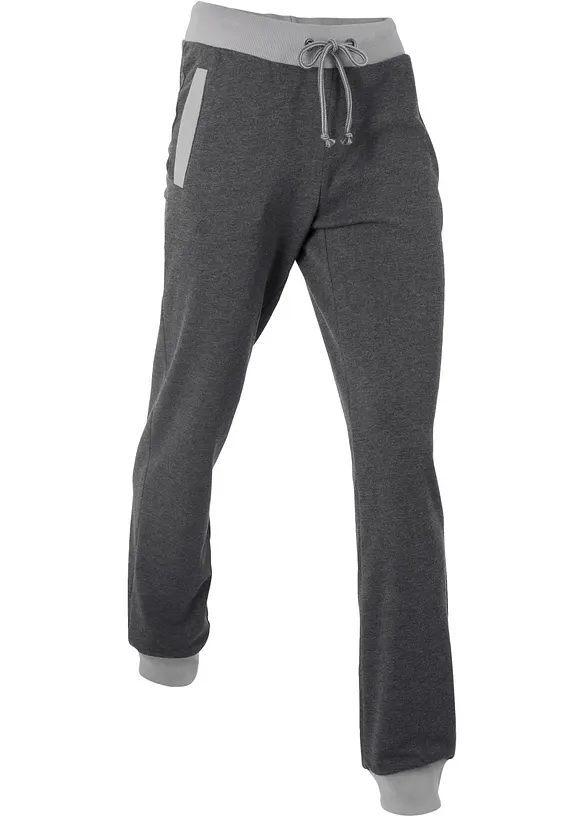 Pantalon de jogging avec bord-côtes contrastés, bonprix