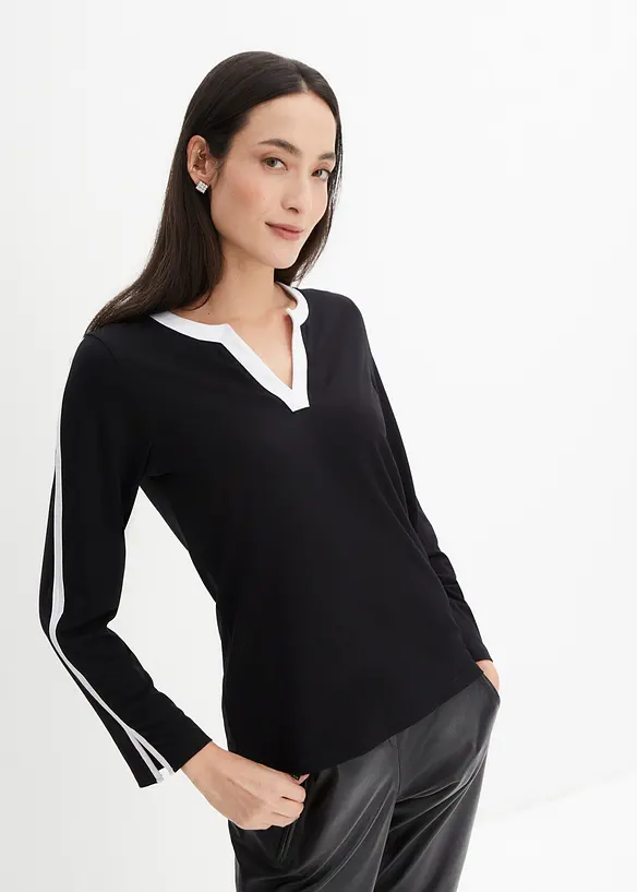 T-shirt à manches longues fendues, bonprix