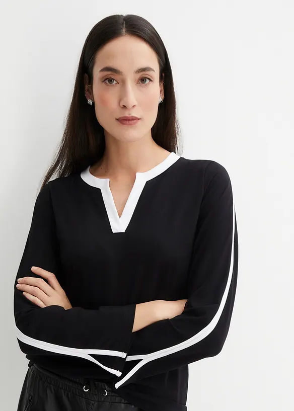 T-shirt à manches longues fendues, bonprix