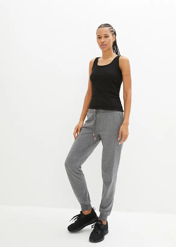 Pantalon de jogging &agrave; finitions &eacute;lastiqu&eacute;es, bonprix