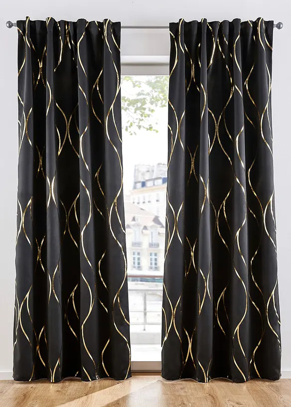 Rideau obscurcissant à imprimé brillant (1 pce), bonprix