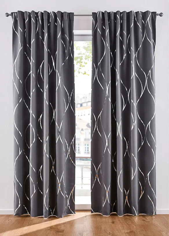 Rideau obscurcissant à imprimé brillant (1 pce), bonprix